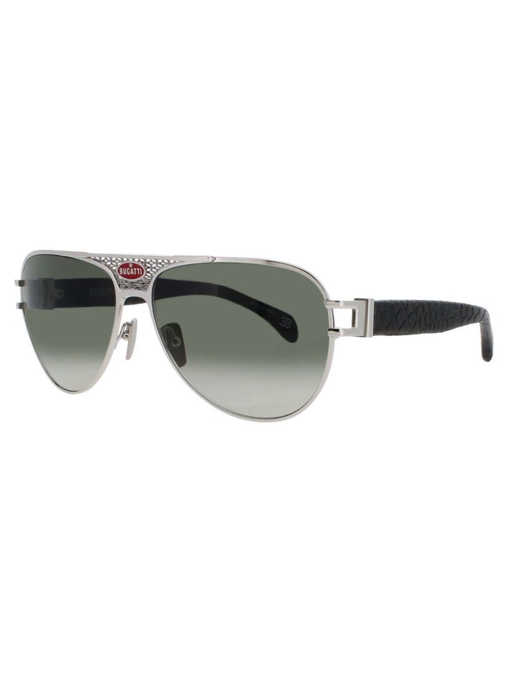NEW BUGATTI 11 SS BLACK/STERLING SILVER Sunglasses Authentic